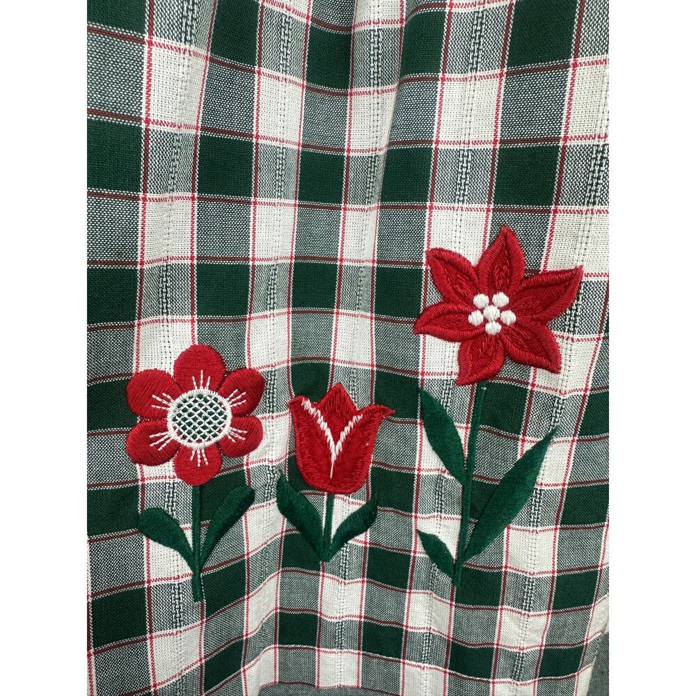 Perry Landhaus Pleated Maxi Skirt German Green Gingham Plaid Country Prairie 38 - Picture 16 of 16